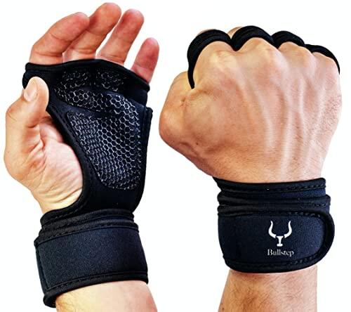 Bullstep® - Guantes Gimnasio Hombre Mujer | Calleras para Crossfit | Guantes Gym Transpirable Antideslizantes | Gym Gloves Calistenia con Muñequeras | Guantillas Gimnasio
