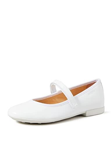 Geox JR PLIE' A, Bailarinas para Niñas, Blanco (White 0H), 35 EU