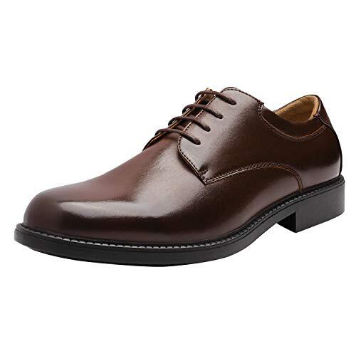 Bruno Marc Zapatos de Vestir Oxfords Zapatos de Cordones Clásico Zapatos de Traje Formales Derby para Hombre,Size 43,Marron/Oscuro,DOWNING-02