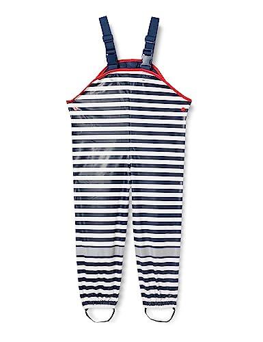 Playshoes Pantalones de Barro, Monos de lluvia para Unisex niños, Azul (Marine/Weiß 171 Raya), 86