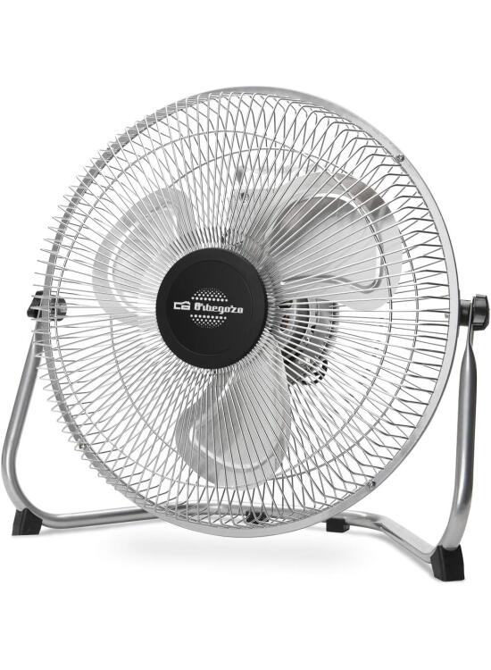 Orbegozo PW 1230, Ventilador industrial power fan, inclinación regulable, 45 W, aspas metálicas de 30 cm, asa de Transporte, Rejilla de Seguridad, 3 velocidades