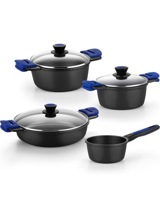 BRA Advanced | Batería 4 Piezas Aluminio Fundido Antiadherente, apta para todo tipo de cocinas e inducción