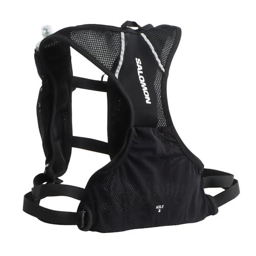 Salomon Agile 2 Set Mochila de Running Unisex, con Botella Blanda (2 x 500ml), Trail Running, Trekking y Senderismo, Negro
