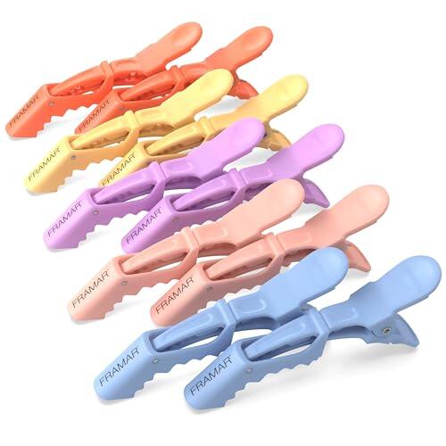 Framar Pinzas Pelo Peluqueria - Clips de Pelo Profesionales Para Seccionados y Peinados, Pinza Pelo Mujer, Pinzas Pelo Mujer, Clips Pelo, Sujeción Fuerte Sin Deslizarse – Tonos Pastel - Pack de 10