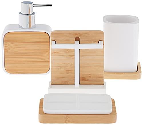 Sweet Home Collection Bathroom Accessories Sets Unique Collections Modern Classic Bonitos diseños Decorativos, Ritz, Paquete de 4, 4