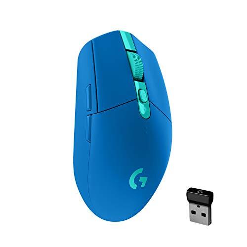Logitech G305 Lightspeed Ratón Gaming Inalámbrico, Captor Hero 12K, 12,000 dpi, Ultra-Ligero, Batería de 250h, 6 Botones Programables, Memoría Integrada, PC/Mac, Azul