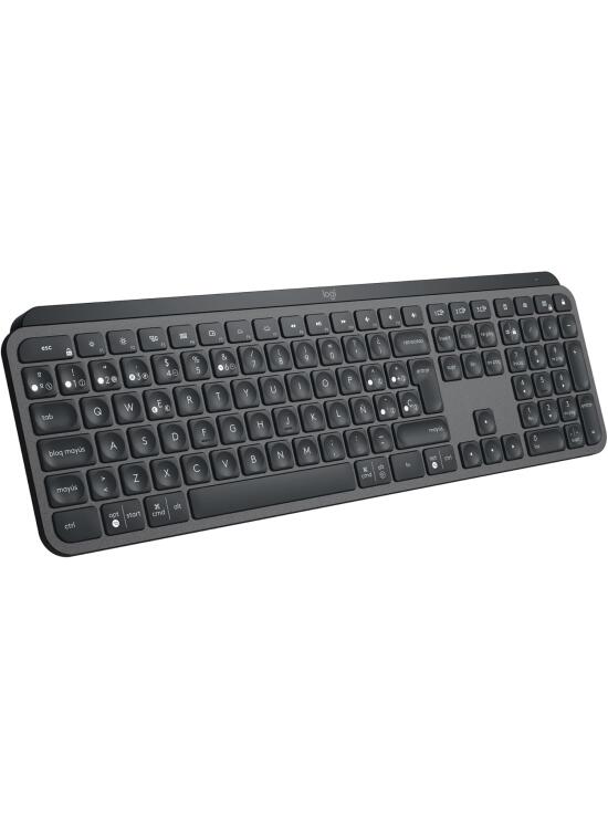 Logitech MX Keys S Teclado inalámbrico, Perfil Bajo,Escritura Fluida Precisa Silenciosa, Teclas Programables,Iluminación, Bluetooth, Carga USB C,para Windows, Linux, Chrome, Mac, QWERTY Español - Gris