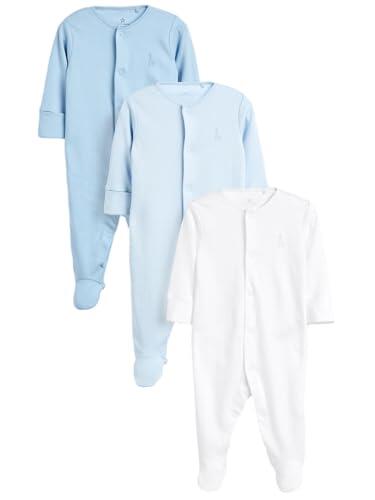 NEXT Bebés niño Pack de 3 pijamas tipo pelele de bebé Azul/Blanco Newborn-1 Meses