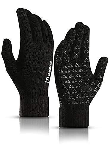 TRENDOUX Guantes Invierno Hombre y Mujer - Termicos, Tactiles para Movil, Ciclismo, Moto, Correr, Deporte, Antideslizantes, Conducir