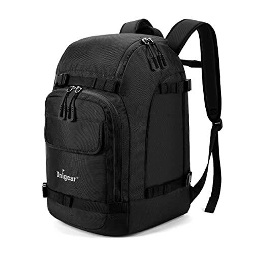 Unigear Bolsa para Botas de Esquí Mochila con Compartimientos de Botas Ropa Casco y Correa para Tabla de Snowboard Gran Capacidad de 55L de Hombre y Mujer Unisex