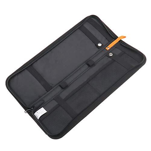 YINETTECH Gemelos portátiles y elegantes de nailon negro para hombre, organizador de viaje de negocios, bolsa de almacenamiento, 16 x 5 x 0.8 pulgadas