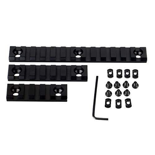 FOCUHUNTER Tactical Carril Picatinny Rail 5-Slot 7-Slot 13-Slot Lightweight Aluminum Picatinny Rail Accessories 3-Piece Picatinny Weaver Rail for Outdoor Hunting