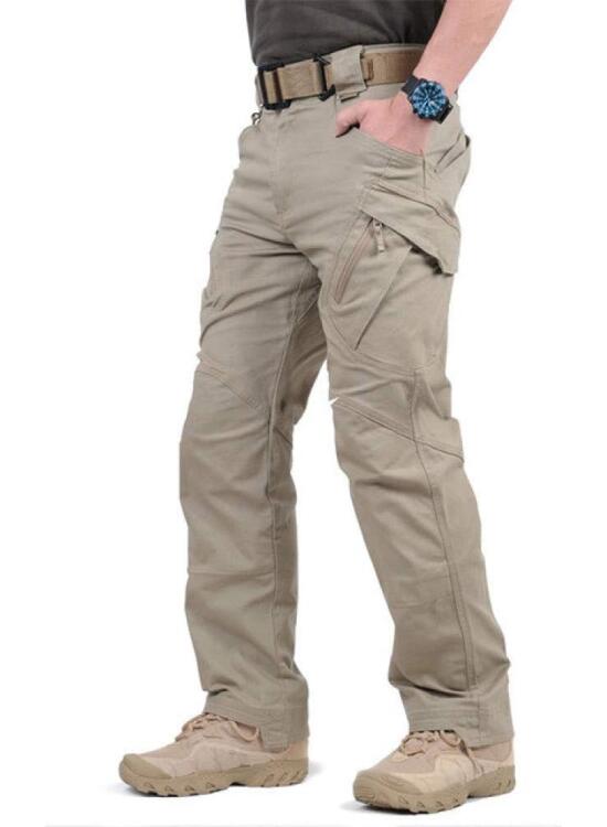 YASHANG Pantalones de Combate para Hombres Pantalones de Carga tácticos Militares de la Ciudad Pantalones de ejército Pantalones con múltiples Bolsillos elásticos ﻿