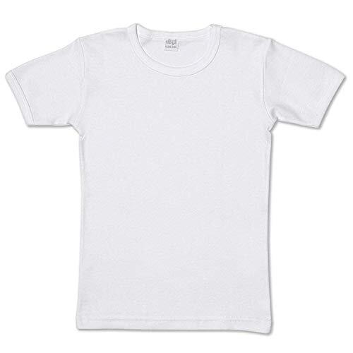 Ellepi Pack de 6 Camisetas Interiores para niño en Puro algodón hipoalergénico, Color Blanco, 3 años