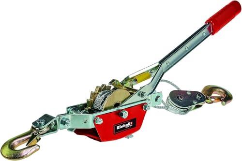 Einhell Tracción por cable con palanca manual TC-LW 1000 (cable de alambre de 2.2 m, fuerza de tracción máx. 1000 kg, incl. una polea de desvío con gancho de carga y estribo de seguridad)