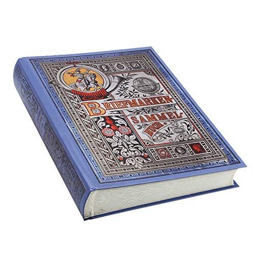 Álbum de sellos SAFE con 60 páginas en blanco y 10 tiras de papel cristal cada una - álbum de sellos insertables en formato grande 230 x 305 mm con motivos nostálgicos en la portada para su colección