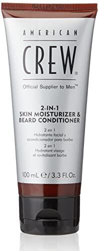 American Crew – 2 in 1 Skin Moisturizer & Beard Conditioner, Loción Hidratante para la Piel y Acondicionador para la Barba, Cuidado Facial para Hombres, Para una Barba Suave y Cuidada, 100 ml
