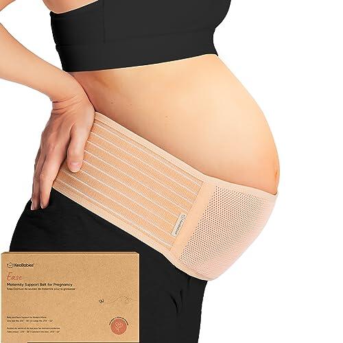 KeaBabies Banda De Maternidad Para El Embarazo - Cinturón De Soporte Para Embarazo Suave & Transpirable - Bandas De Soporte Pélvico (Classic Ivory, M/L)