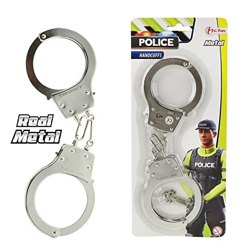 TOI-Toys Niños Esposas Policía de Metal Aprox. 28 cm