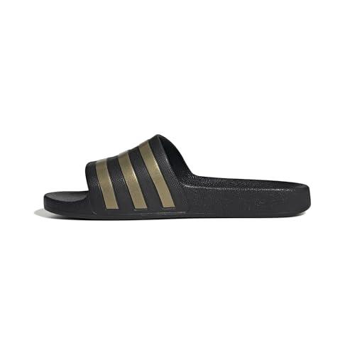 adidas Unisex adulto Adilette Aqua Slides, Core Black / Gold Metallic / Core Black, 42 EU