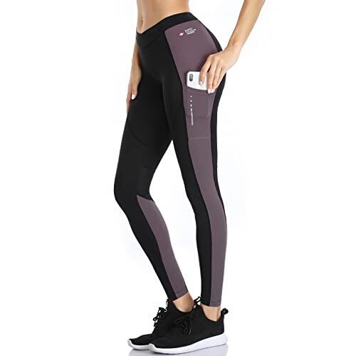 Santic Pantalon Ciclismo Mujer Culotte 7/8 Bicicleta Largo Badana Acolchado Las Medias Transpirables Antideslizante M