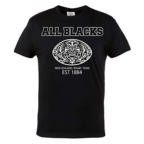 Rule Out Hombre Rugby All Blacks Camiseta. Selección Nacional de Rugby de Nueva Zelanda. Casual Wear (Talla Medium)