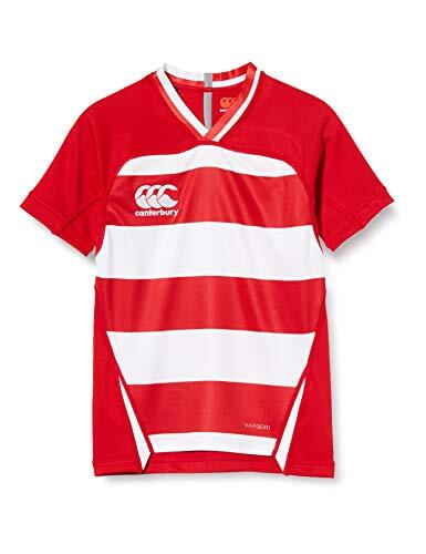 Canterbury Vapodri Evader - Camiseta de Rugby para niño, Niños, Camiseta de Rugby., QA004230468, Bandera de Color Rojo., 34