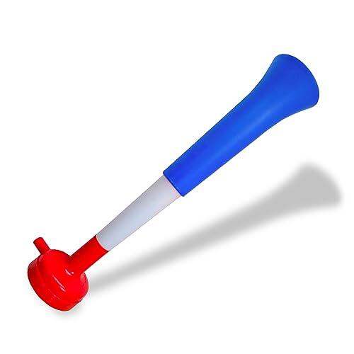 Pack 3 Trompetas Vuvuzelas Extensibles para Animación Deportiva - Bocina Potente 120 dB Desmontable - Accesorio de Estadio para Fútbol y Eventos Exteriores - Trompeta Plegable Portátil - Francia