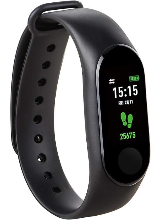 Kounga FitPro Tonic, Pulsera de Actividad Inteligente con Monitor de Sueño, Podómetro, Contador de Calorías, Pantalla a Color