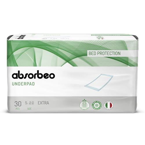 Absorbeo Empapador Extra Protección, Efecto Súper Seco, Protección Total, Hipoalergénico, Totalmente Transpirable, Tamaño 60 X 90 cm, 30 Protecciones