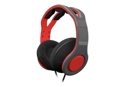 Gioteck - Pack auricular estereo con cable rojo y gris Gioteck TX-30 + funda rigida de proteccion + Kit de proteccion de pantalla (Nintendo Switch)