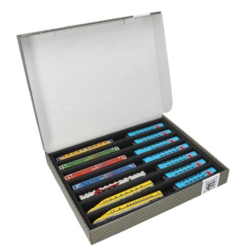 Feldherr Storage Box FSLB040 para maquetas de locomotoras, vagones y vehículos - 7 Ranuras para Ancho N - Horizontal, Amount:1 pcs.