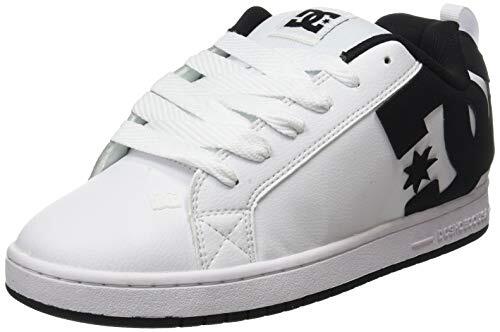 DC Shoes Court Graffik - Zapatos de Piel Para Hombre Zapatillas para Hombre, White Black Black, 42 EU