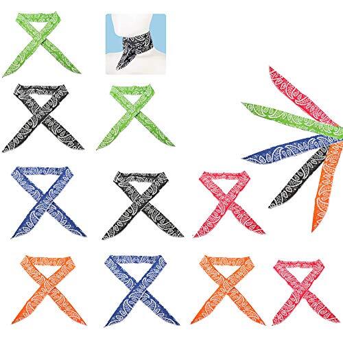 Bufanda de Enfriamiento de Hielo,10 Piezas Bufanda de Enfriamiento del Cuello, para actividades al aire libre de hombres y mujeres