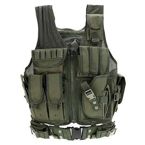 LEJUNJIE Chaleco Táctico Militar al Aire Libre Tactical del Ejército de Poliéster Juego de Guerra Airsoft Caza Vest de Excursión Que Acampa