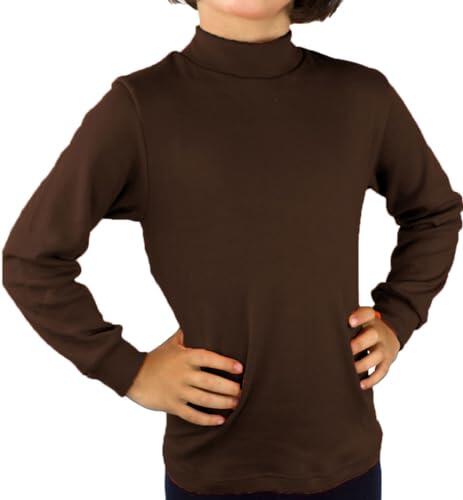 KLOTTZ POLO44 - Camiseta Carnaval Manga Larga niños Fabio Halloween. Polo Cuello semicisne e Interior Afelpado. Niñas Color: Marron Talla: 10 años