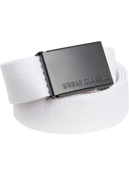 Urban Classics Cinturón lona Unisex Cinturón Negro