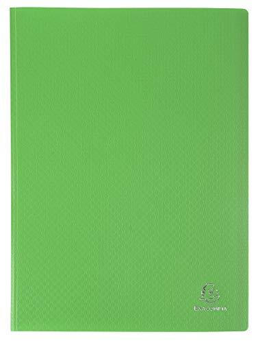 Exacompta 88113E Opak - Portadocumentos (A4, 100 fundas, 200 vistas), color verde claro