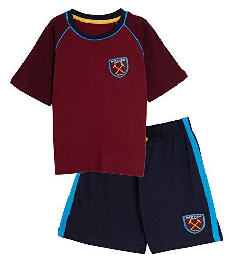 West Ham United FC - Pijama corto para niños Marrón Clareta/Azul 11-12 Años