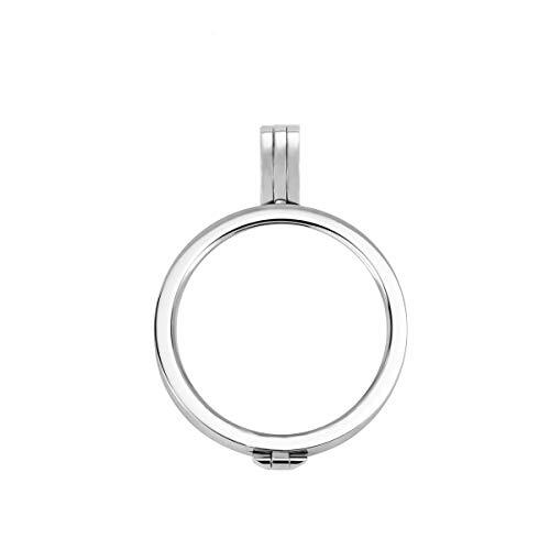 Quiges Colgante Plata Esterlina 925 para Moneda Intercambiable 33mm