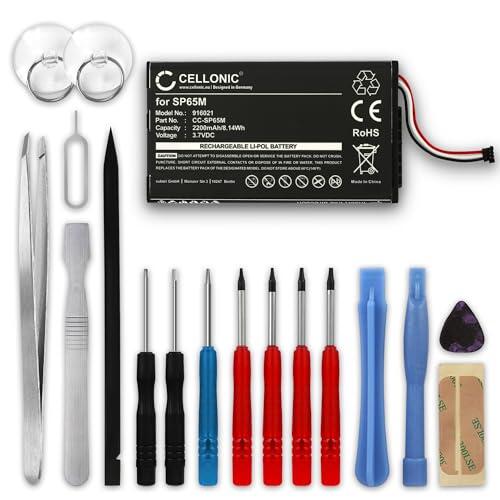 CELLONIC 1x Batería para Videoconsola Compatible con Sony PS Vita (PCH-1000 / PCH-1004), PS Vita (PCH-1100 / PCH-1104), SP65M - (2200mAh, 3.7V) + Juego de Herramientas