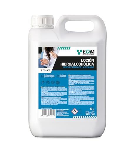 EQM - ECO-901 - Loción Hidroalcohólica para Manos - 5L - Eficacia Certificada por Laboratorio - Limpieza e Hidratación Profunda - Fórmula con Alto Contenido en Glicerina