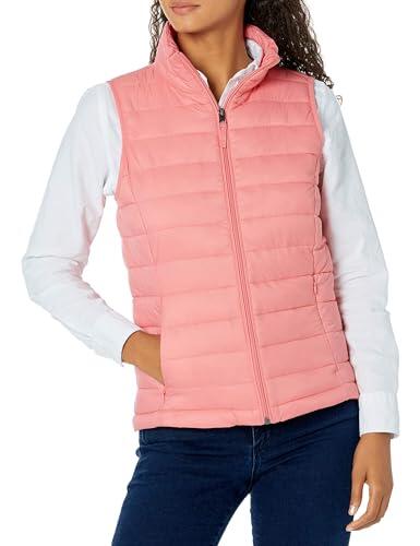 Amazon Essentials Chaleco Acolchado, Ligero y Resistente al Agua para Mujer, Color Rosa, Talla XL