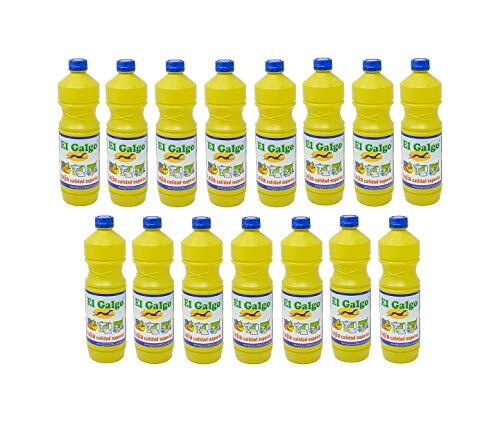 Lejía Superior, Hipoclorito de Sodio, Blanqueador Líquido para Desinfección, Caja de 15 Botellas de 1 Litro (15 Litros), con 40 gr de Cloro Activo por Litro