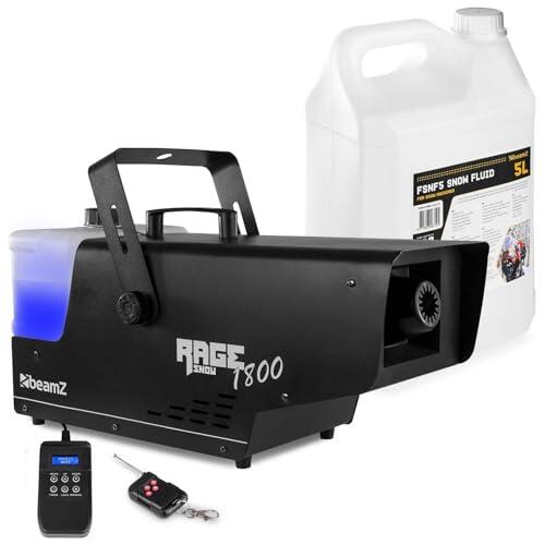 BeamZ RAGE1800 Máquina de nieve con 5 L de líquido | Lista para funcionar, efecto uniforme, perfecta para fiestas y producciones