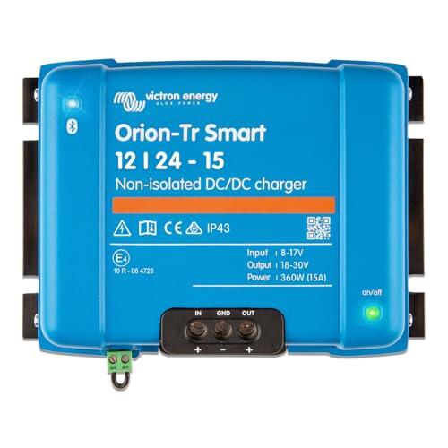 Victron Energy Orion-TR Smart 12/24-Voltios 15 amperios 360-Vatios Cargador CC/CC No Aislado (Bluetooth)