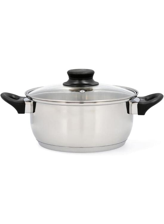 Quid Habitat Cacerola Acero Inoxidable Apto Vitrocerámica Apto Inducción 100% Higiénico