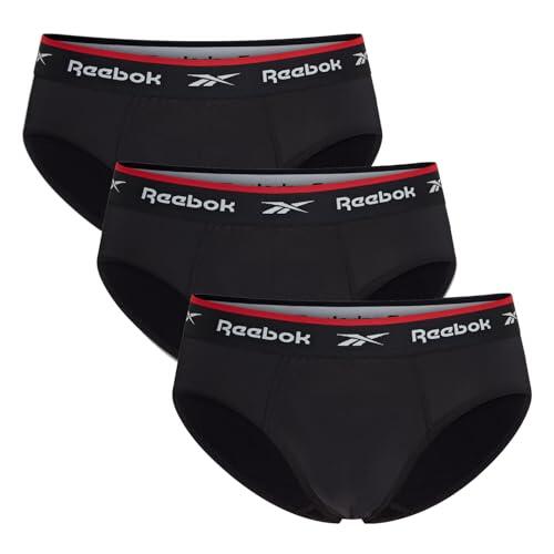 Reebok Wiggins Calzoncillos Slip Hombre | Pack de 3 Slips Deportivos Transpirables y Elásticos | Ropa Interior Hombre, Underwear Deportivo Cómodo