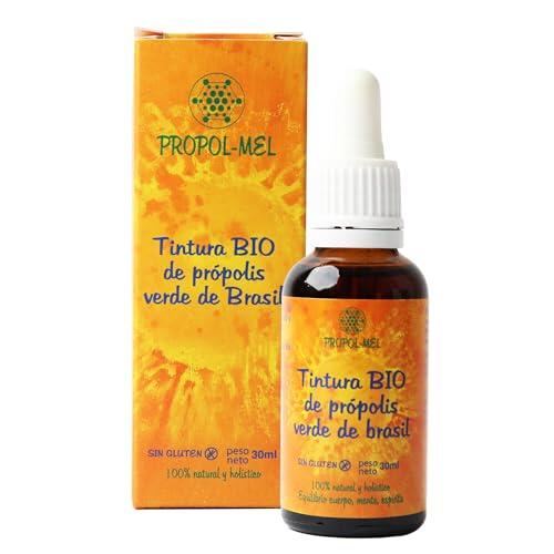 Extracto líquido de Propoleo verde de Brasil 30 ml - BIO. Tintura madre. 100% Natural, Sin gluten, 25% peso/volumen.