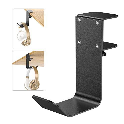 tiebutie Soporte para auriculares debajo del escritorio, gancho para mochila, soporte para auriculares para juegos de PC, proporciona un lugar conveniente para colgar auriculares o bolsas